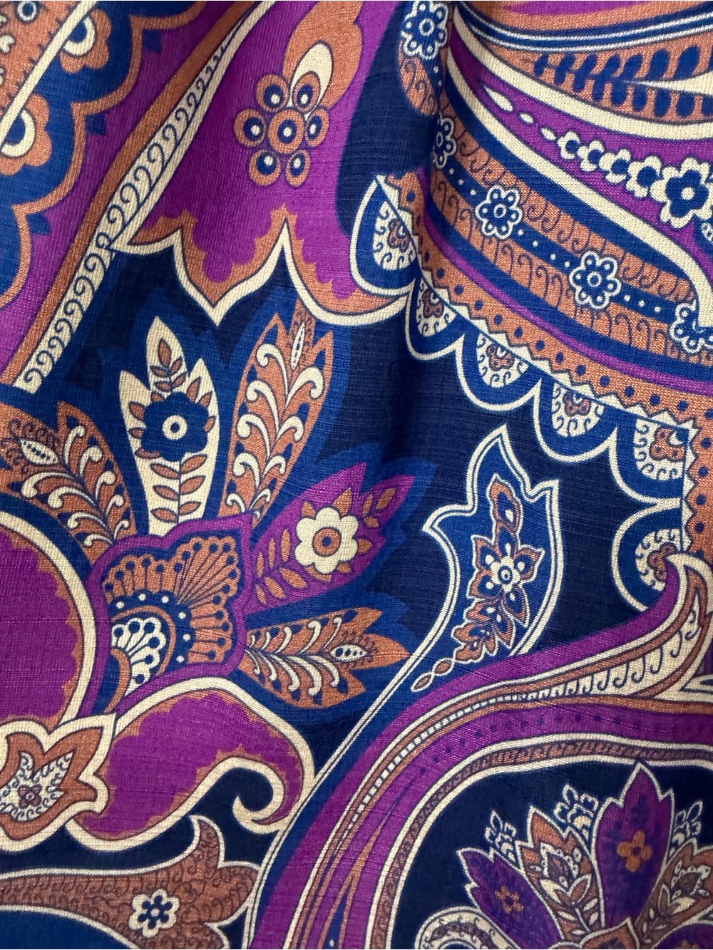 New‼️ Umgee 💜 Purple Mix Paisley Wide Leg Boho Pants NWT Boutique - Picture 9 of 11